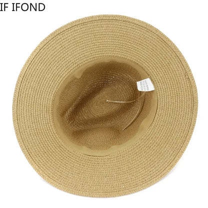 Oversized Panama Jazz Trilby Straw Sun Hat