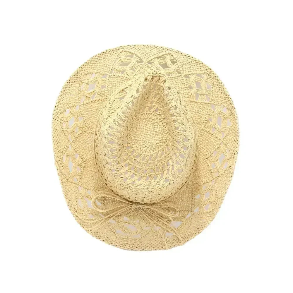 Hand-Woven Western Cowboy Straw Hat