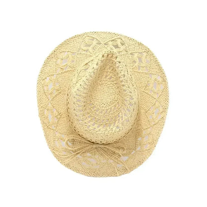 Hand-Woven Western Cowboy Straw Hat