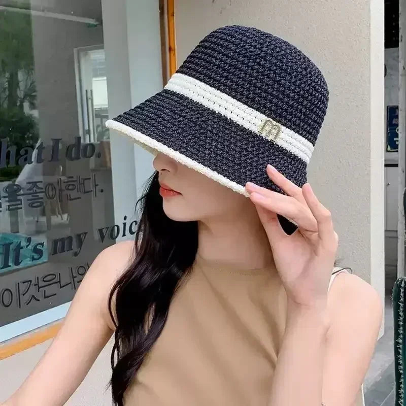 Korean Hollow Knit Crochet Bucket Hat