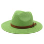 Oversized Panama Jazz Trilby Straw Sun Hat