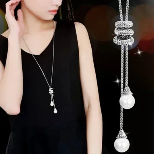 Gray Crystal Choker Necklace