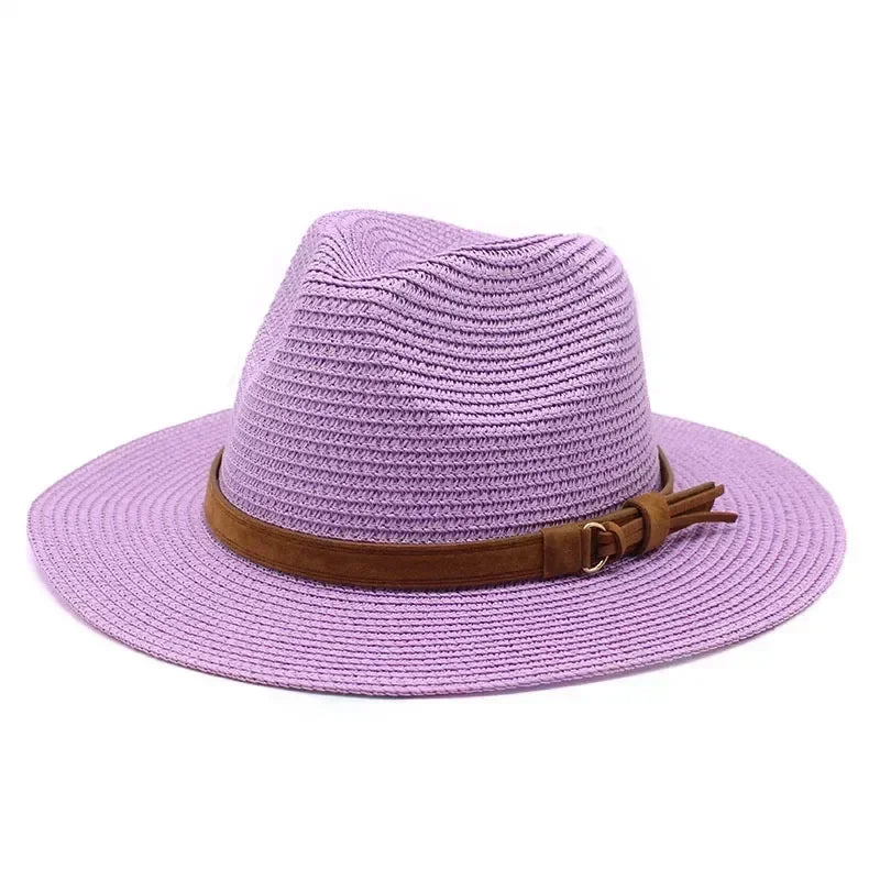 Oversized Panama Jazz Trilby Straw Sun Hat