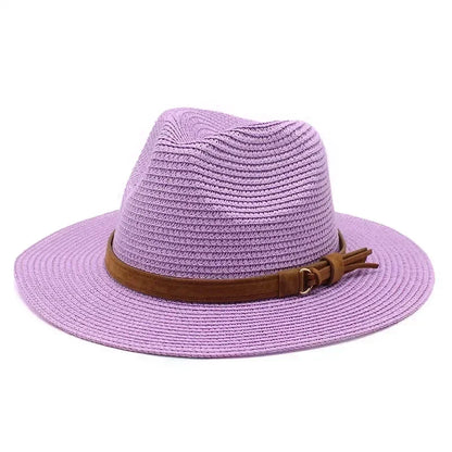 Oversized Panama Jazz Trilby Straw Sun Hat