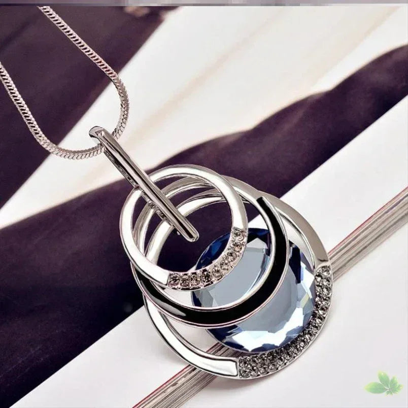 Gray Crystal Choker Necklace