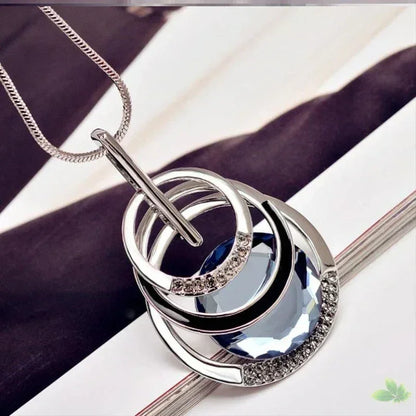 Gray Crystal Choker Necklace