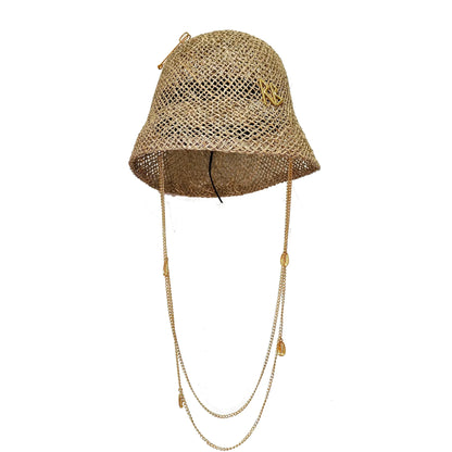 Hepburn Style Wide Brim Straw Sun Hat