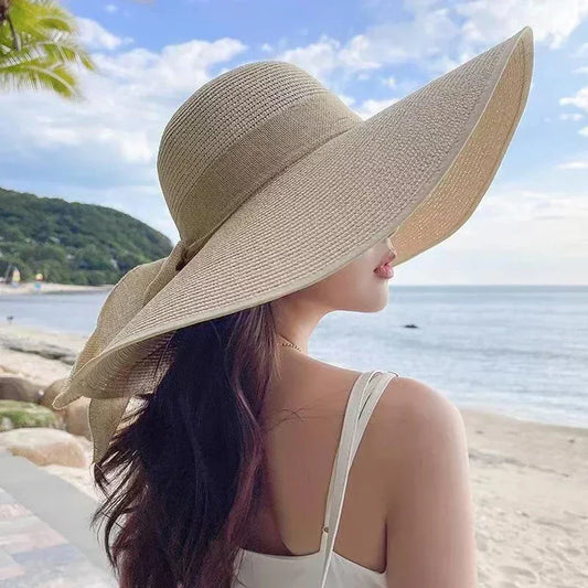 Wide Brim UV Protection Foldable Straw Hat