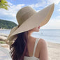 Wide Brim UV Protection Foldable Straw Hat