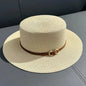 Bowknot Flat Brim Straw Panama Sun Hat