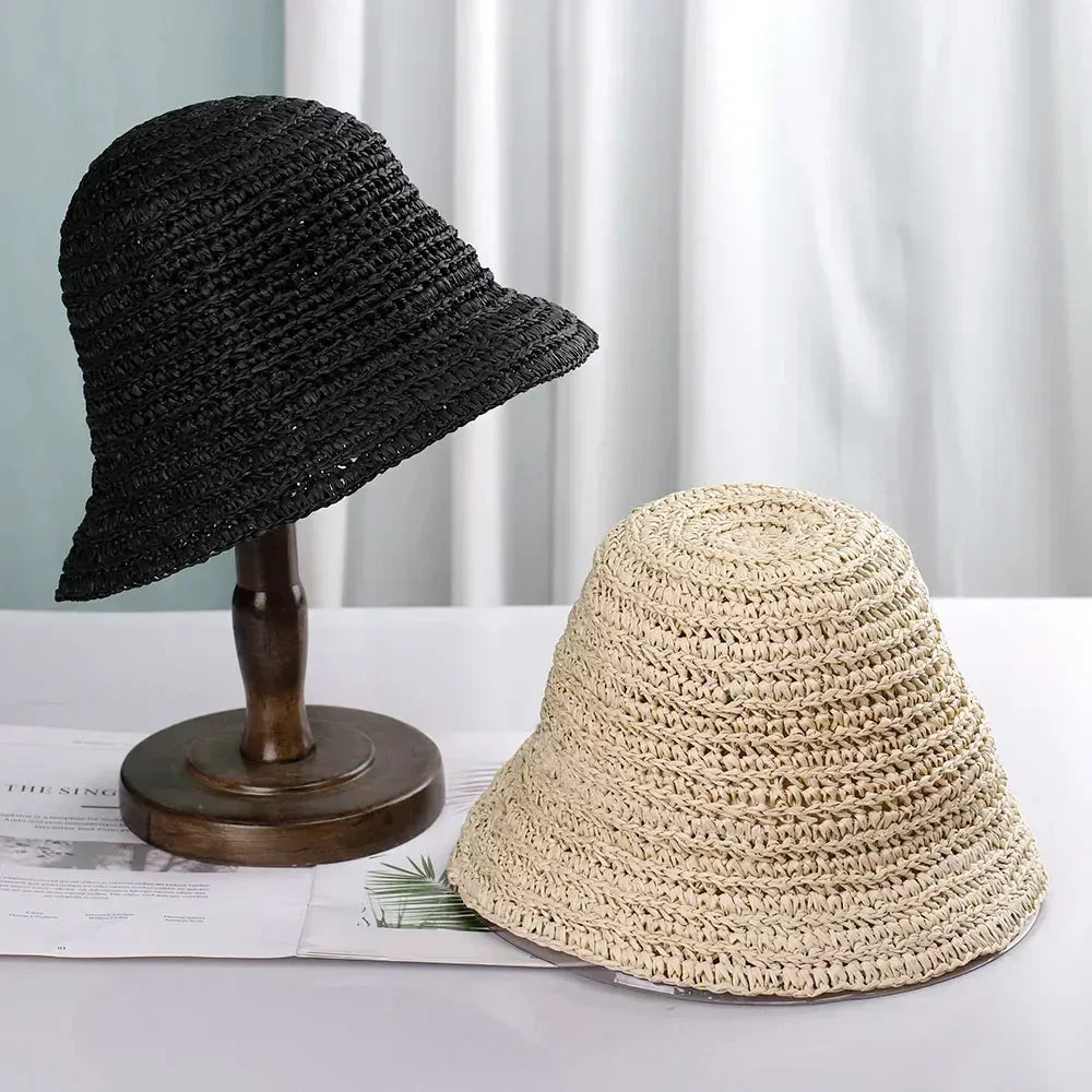 Straw Bucket Sun Hat | UV Protection