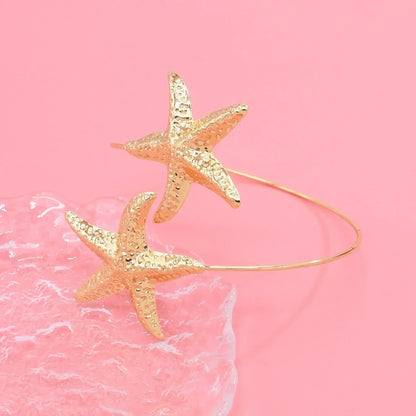 Gold Starfish Cuff Bracelet