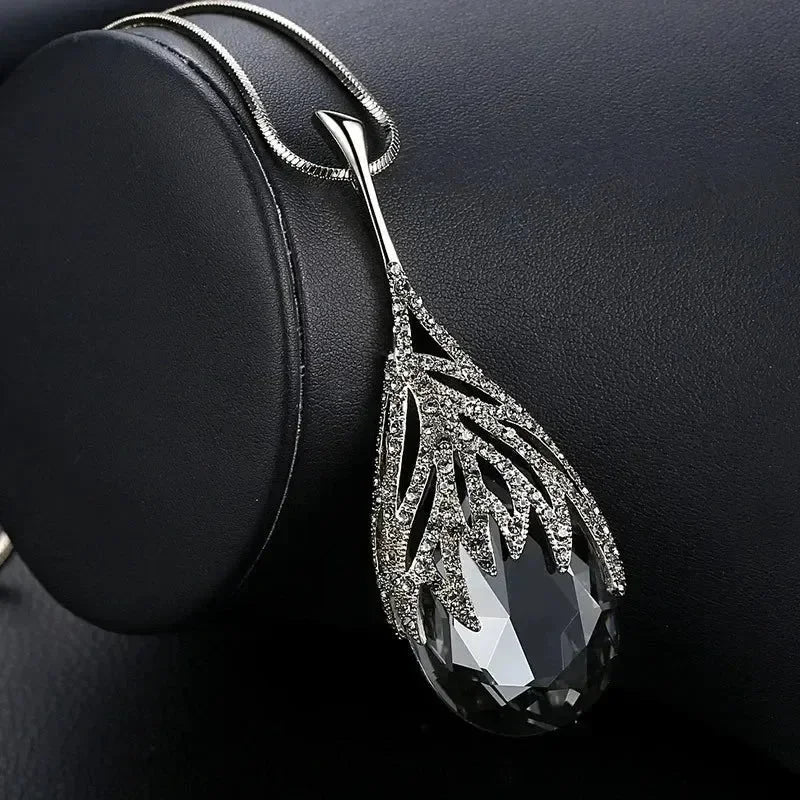 Gray Crystal Choker Necklace