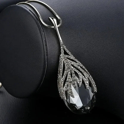 Gray Crystal Choker Necklace