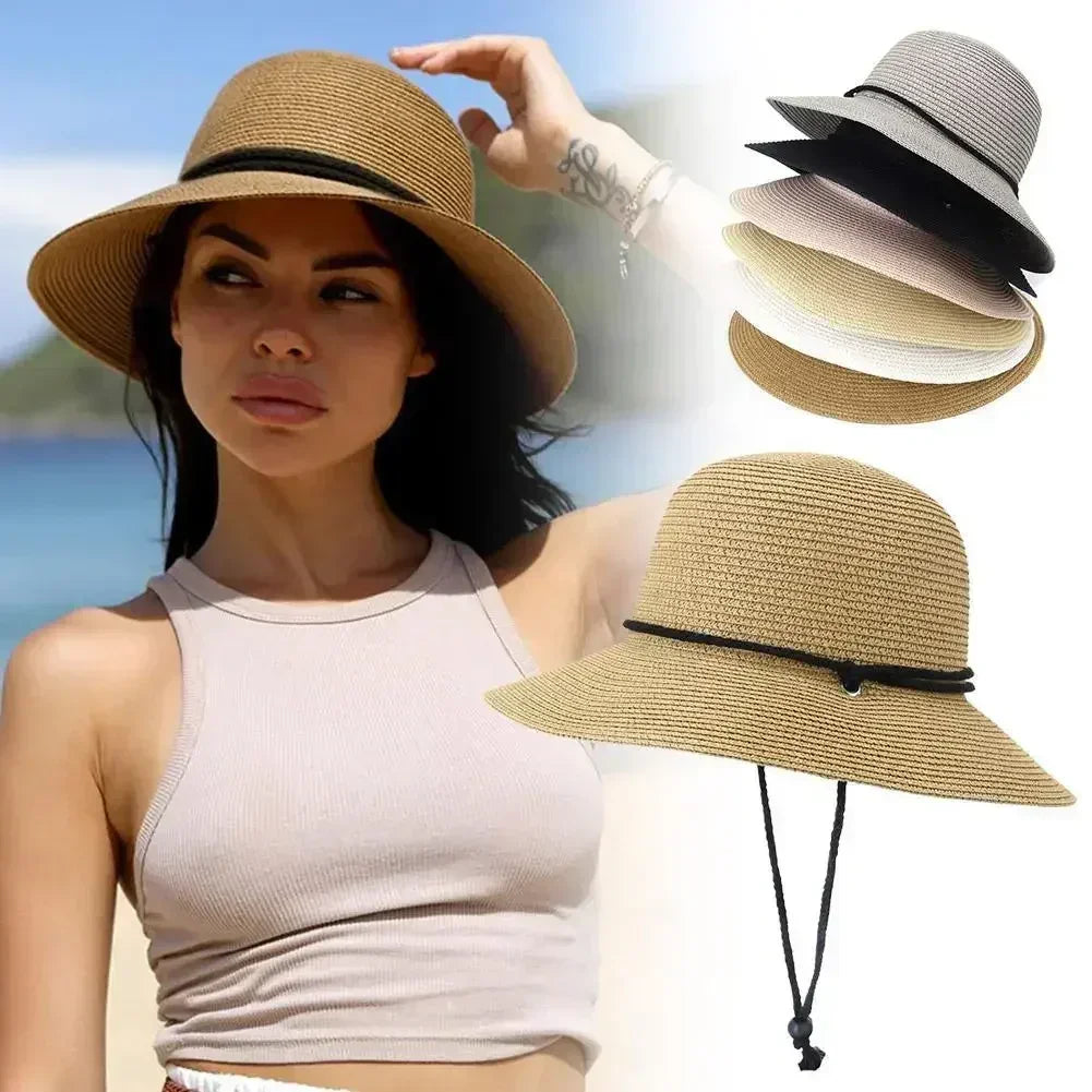Korean Dome Basin Breathable Straw Sun Hat