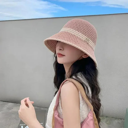 Korean Hollow Knit Crochet Bucket Hat