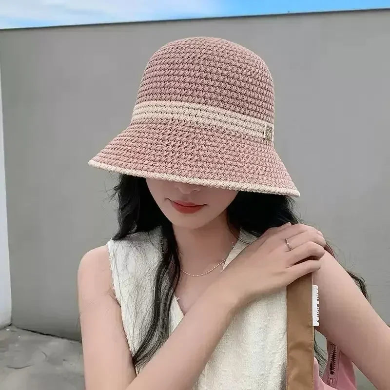 Korean Hollow Knit Crochet Bucket Hat