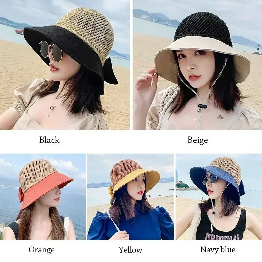 Foldable Wide Brim Bucket Hat | Ponytail Friendly
