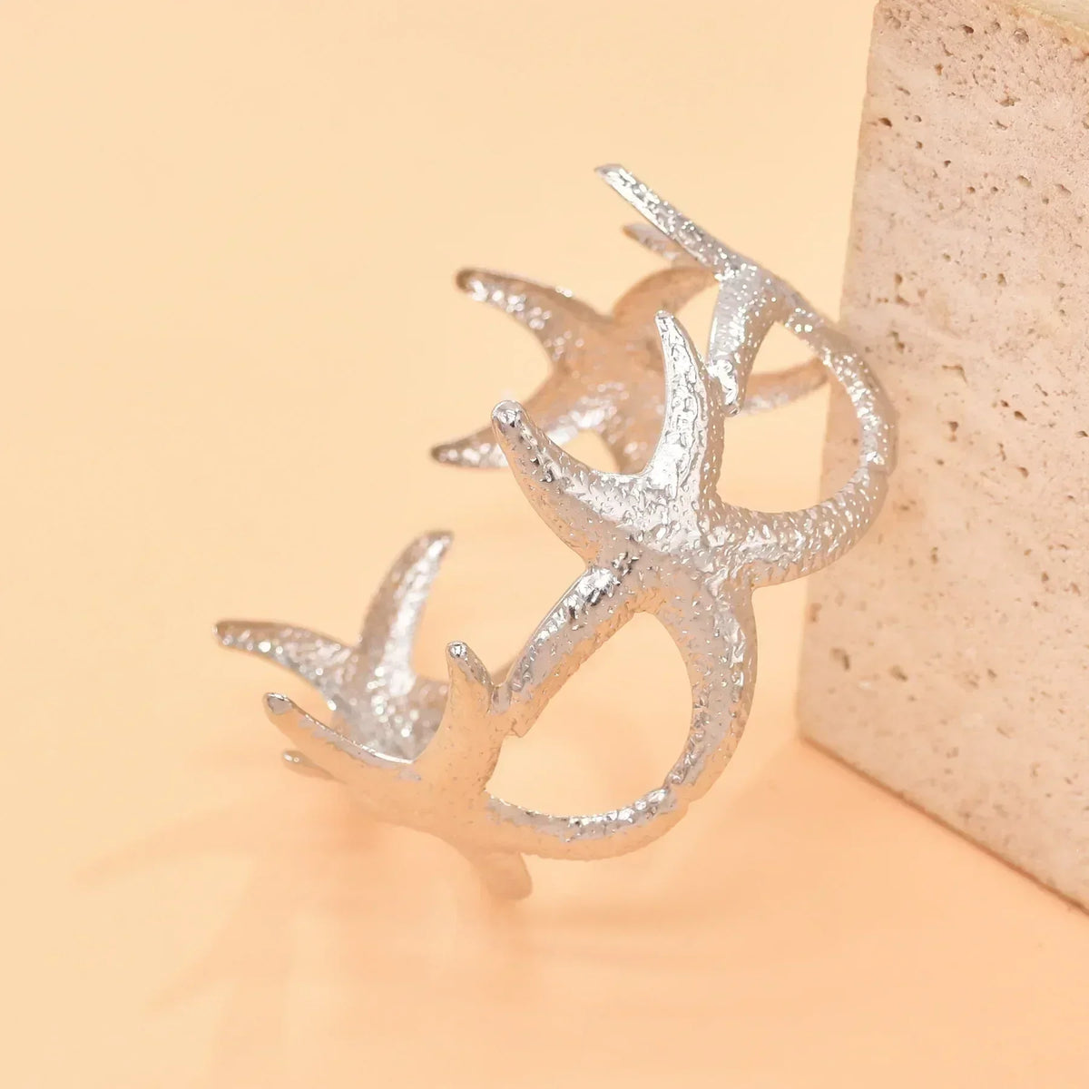 Gold Starfish Cuff Bracelet