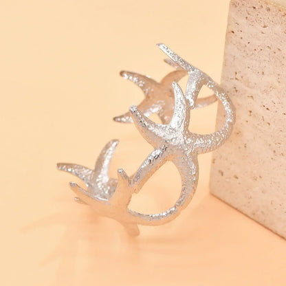 Gold Starfish Cuff Bracelet