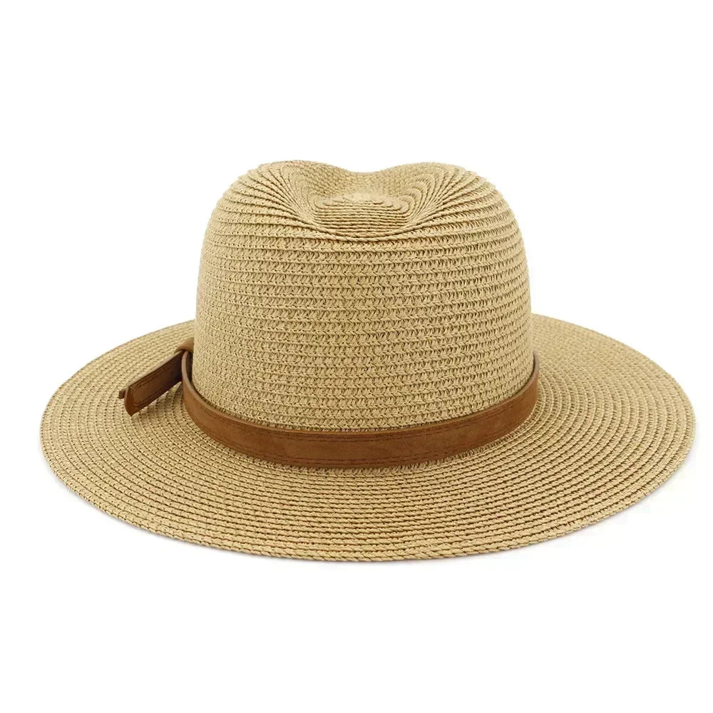 Oversized Panama Jazz Trilby Straw Sun Hat