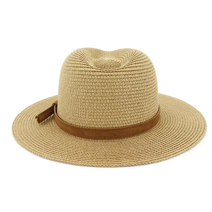 Oversized Panama Jazz Trilby Straw Sun Hat