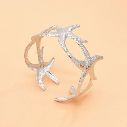 Gold Starfish Cuff Bracelet