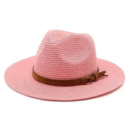 Oversized Panama Jazz Trilby Straw Sun Hat