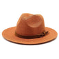 Oversized Panama Jazz Trilby Straw Sun Hat