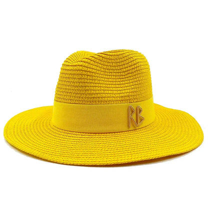 Hepburn Style Wide Brim Straw Sun Hat