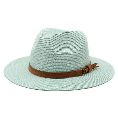 Oversized Panama Jazz Trilby Straw Sun Hat