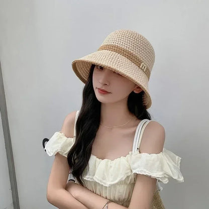 Korean Hollow Knit Crochet Bucket Hat