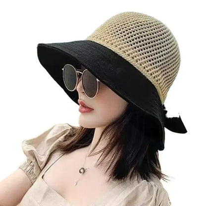Foldable Wide Brim Bucket Hat | Ponytail Friendly