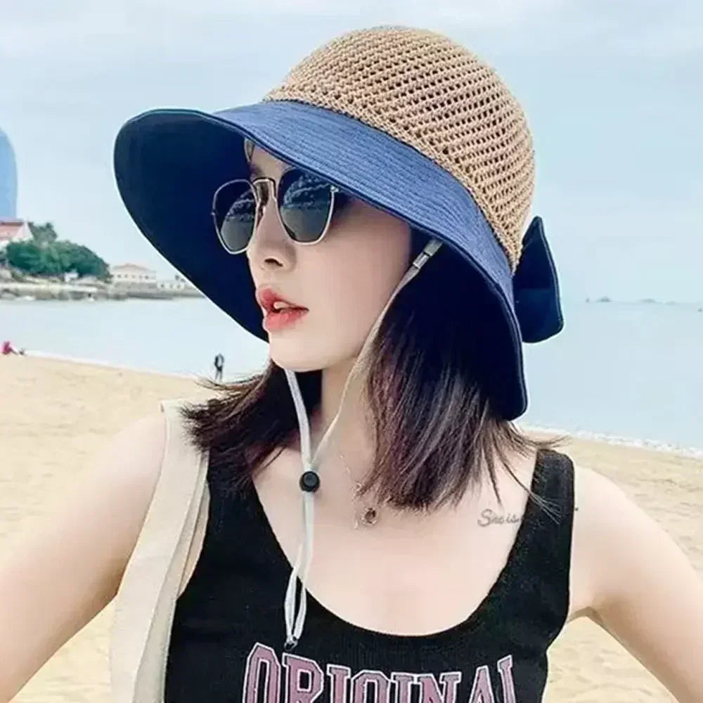 Foldable Wide Brim Bucket Hat | Ponytail Friendly