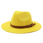 Oversized Panama Jazz Trilby Straw Sun Hat