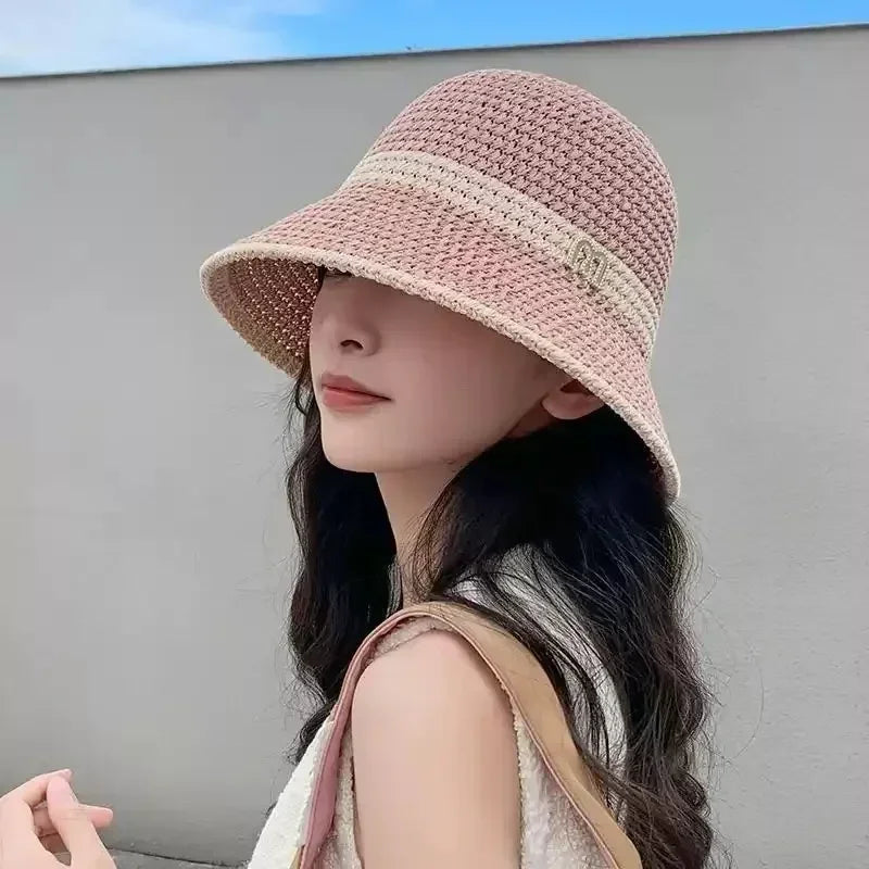 Korean Hollow Knit Crochet Bucket Hat