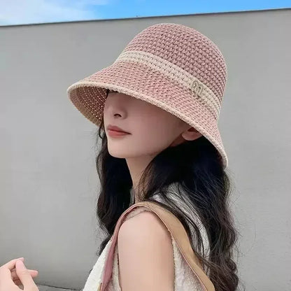 Korean Hollow Knit Crochet Bucket Hat