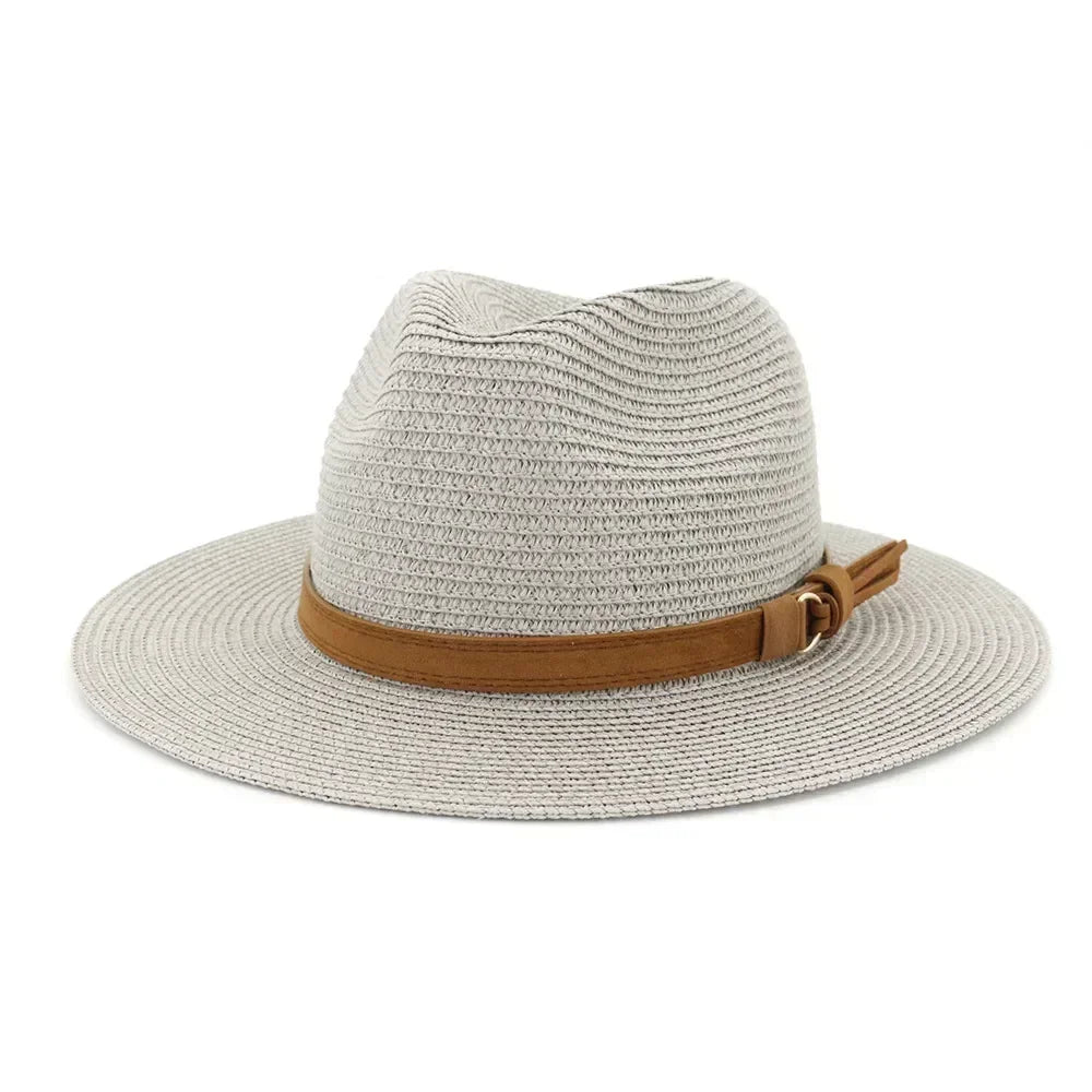 Oversized Panama Jazz Trilby Straw Sun Hat