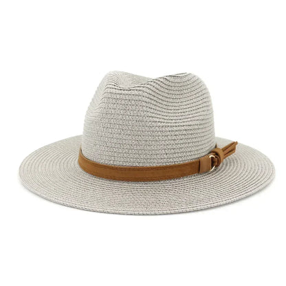 Oversized Panama Jazz Trilby Straw Sun Hat
