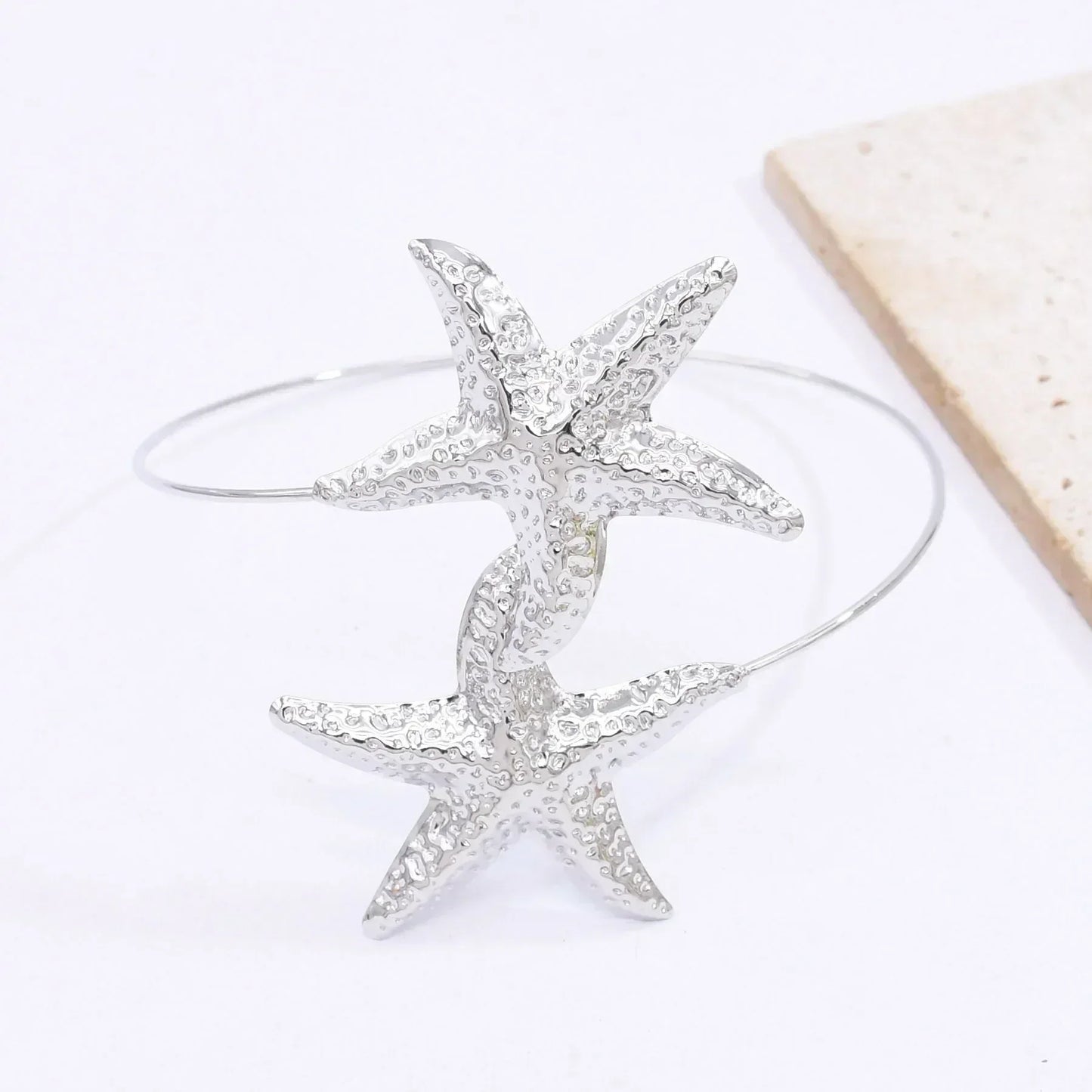 Gold Starfish Cuff Bracelet