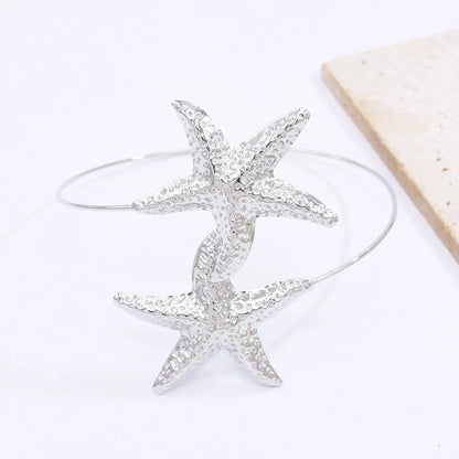 Gold Starfish Cuff Bracelet