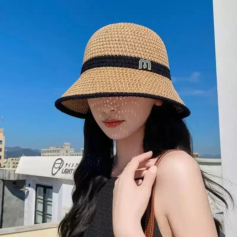 Korean Hollow Knit Crochet Bucket Hat