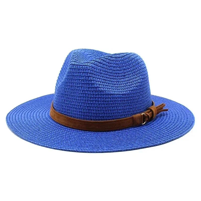 Oversized Panama Jazz Trilby Straw Sun Hat