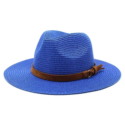 Oversized Panama Jazz Trilby Straw Sun Hat
