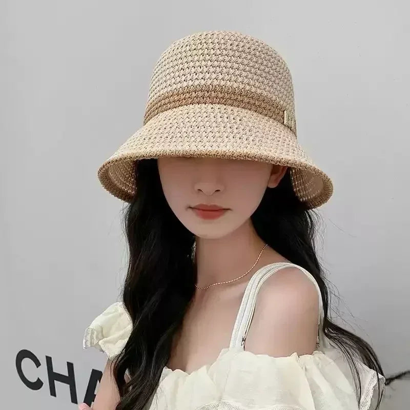 Korean Hollow Knit Crochet Bucket Hat