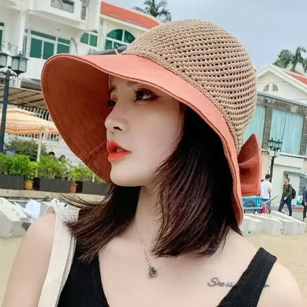 Foldable Wide Brim Bucket Hat | Ponytail Friendly