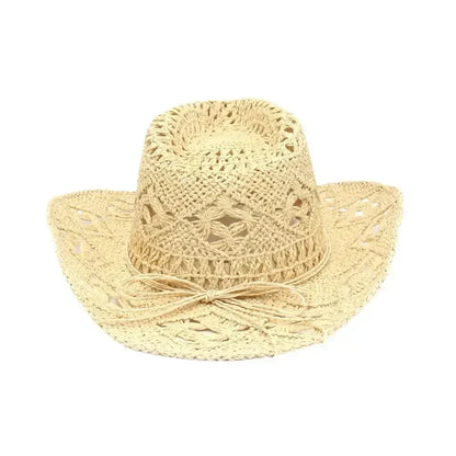Hand-Woven Western Cowboy Straw Hat