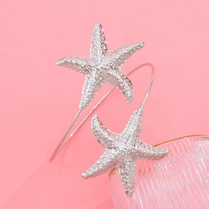 Gold Starfish Cuff Bracelet