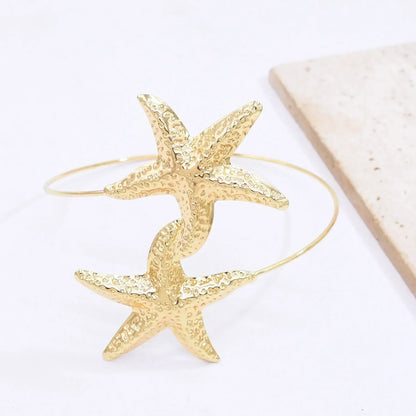 Gold Starfish Cuff Bracelet