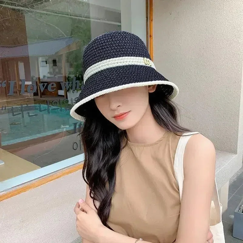 Korean Hollow Knit Crochet Bucket Hat
